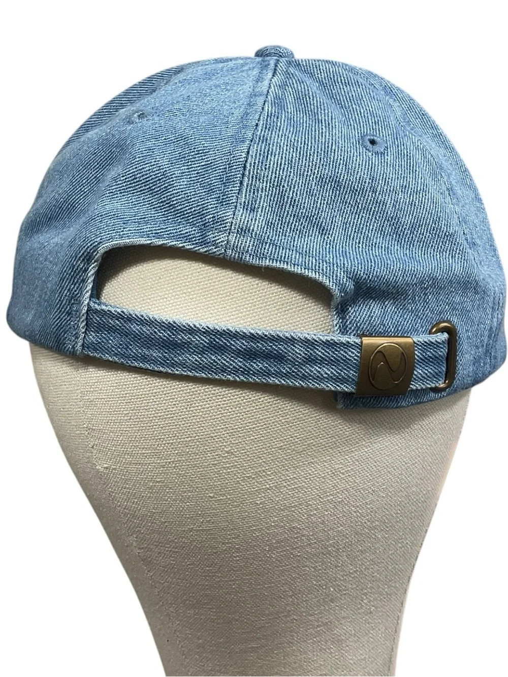 JLG USA Official Headwear Light Blue Washed Denim Baseball Cap Strapback NWOT